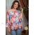 Bluza Suave bleu cu elastic la decolteu si croiala larga